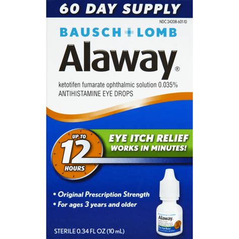 Alaway Eye Drops Antihistamine Original Prescription Strength 034