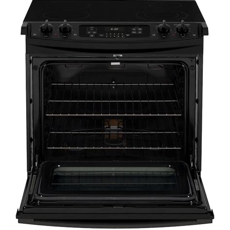 Ge 30 In Glass Top 4 Burners 44 Cu Ft Self Cleaning Drop In Electric Range Black Jd630dtbb At