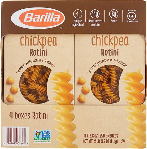 Barilla Chickpea Rotini Pasta 4x88 Oz Net Wt 352 Oz 352 Ounces