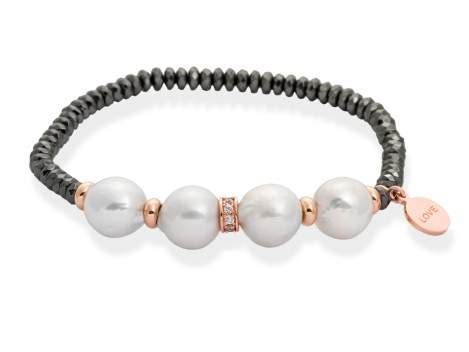 Armband Guru Pearl Perle In Silber Rose Vergoldet Marina Garcia