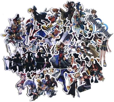 Kingdom Hearts Set Of 50 Assorted Stickers Decal Set Toys