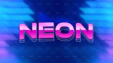 Neon Text Effect - Graphics | Motion Array