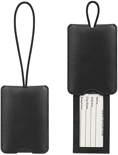 Amazon Samsonite 2 Pack Leather Luggage ID Tag Black Logo One