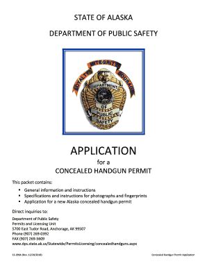 Concealed Handgun Permit Application Form A Fill Out And Sign