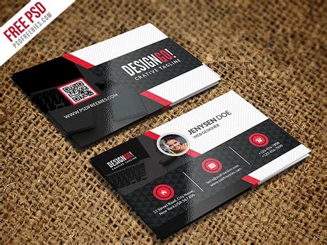 Free Psd Creative And Modern Business Card Template Psd Intended For