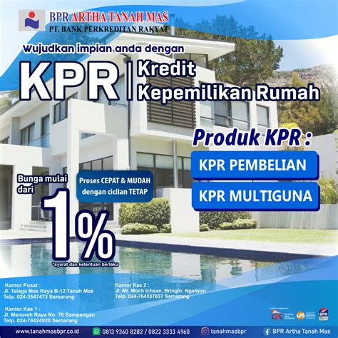 Kredit Kepemilikan Rumah Bpr Artha Tanah Mas