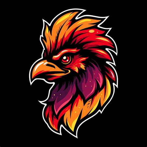 Premium Vector Rooster Mascot Logo For Esport Rooster Tshirt Design