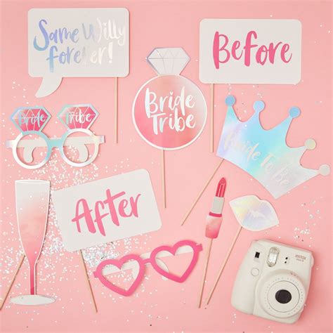 Bride Tribe Hen Party Photo Booth Props 10pcs Pergamos