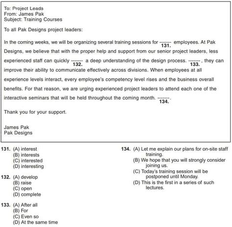 A Complete Mock Toeic Test Parts To Listening Reading Off