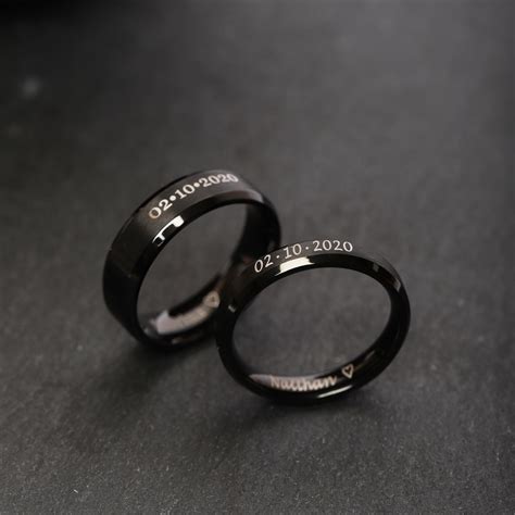 Personalized Matching Rings for Couple Valentines Day Gifts Couple ...