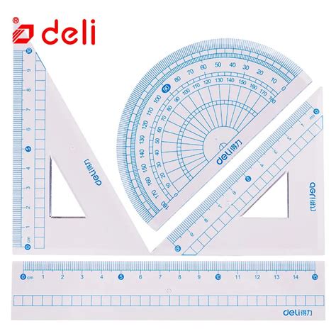 Deli Creative Flexible Ruler Set Stationery Drawing Ruler Straight ...