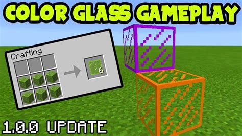 Minecraft Pocket Edition 1 0 Update How To Make Stained Glass Stained Glass Addon Minecraft