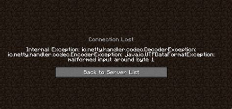 Internal Exception Error Mods Modpacks Aternos Community Riset