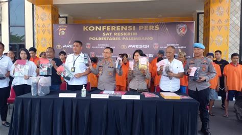 Satreskrim Polrestabes Palembang Ringkus 31 Pelaku Tindak Pidana Dalam