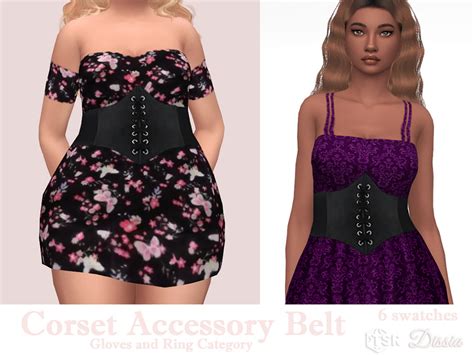 The Sims Resource Corset Accessory Belt Set