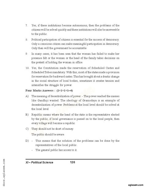 Class Political Science Notes For Local Government Pdf Study