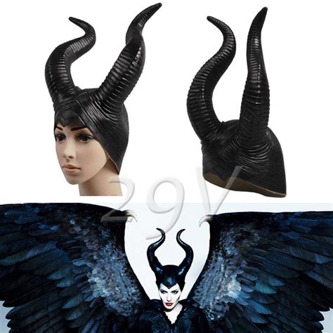 Maleficent Horns Headpiece Disney Costume Black Adult Hat Deluxe Evil