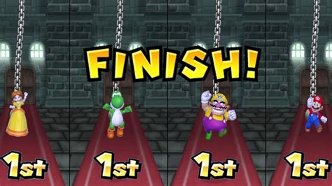 Mario Party 9 Step It Up Minigames Daisy Vs Yoshi Vs Wario Vs Mario