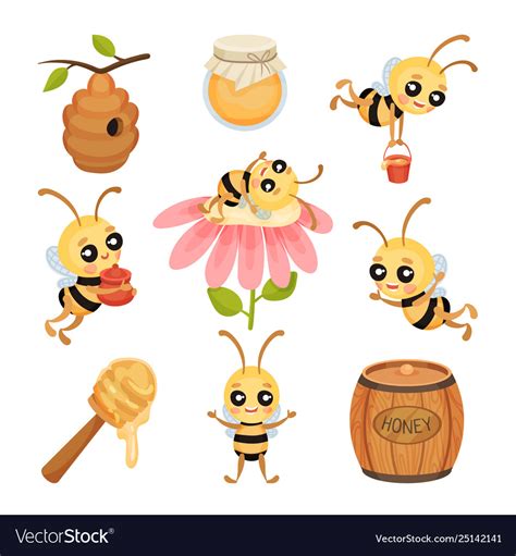 Cute Honey Bee Drawing