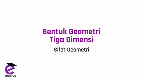 Bentuk Geometri 3 Dimensi Sifat Geometri Youtube