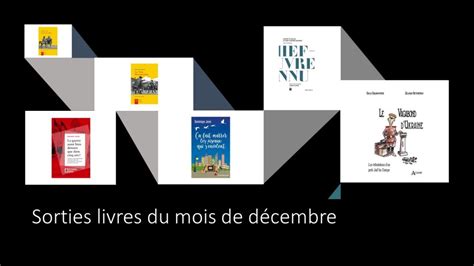 Sorties livres du mois de décembre