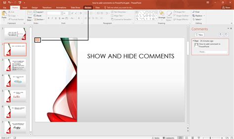 How To Add A Comment On A Powerpoint Slide In Easy Steps