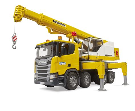 Bruder Light And Sound Scania Super 560r Liebherr Crane Truck Toy