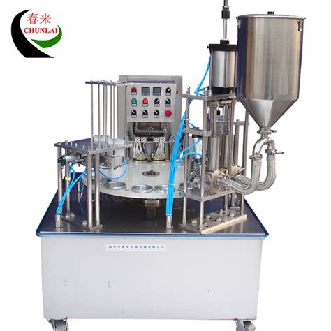 Kis Automatic Rotary Type Yogurt Cup Filling Sealing Machine From