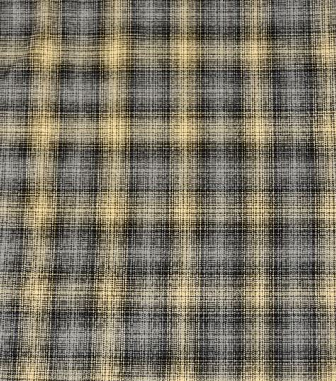 Yellow Blurred Plaid Brushed Cotton Shirting Fabric Joann