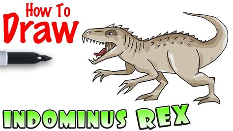 How To Draw Indominus Rex Jurassic World Dinosaur