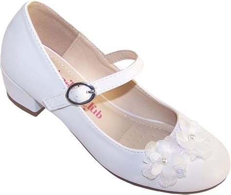 Chaussures à Talons Bas Pour Filles Et Enfants Blanc Amazonfr