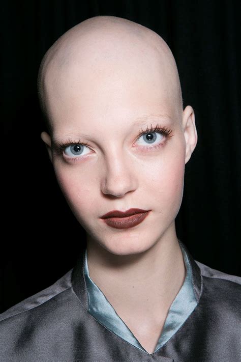 Emporio Armani Spring 2016 Fashion Week Hair Shaved Hair Women Bald