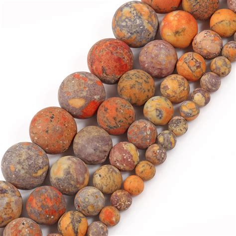 4 10mm Natural American Turquoises Matte Orange Howlite Round Loose