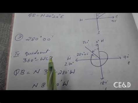 How To Convert Whole Cirle Bearing Wcb To Quadrantal Bearing Qb