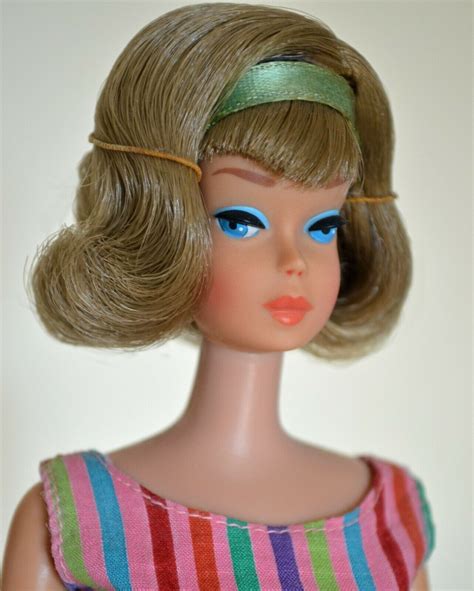 Vintage 1966 Barbie Side Part American Girl Bend Leg Minty All