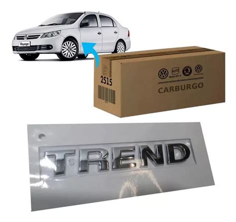 Emblema Letreiro Trend Original Vw Gol Voyage Fox Saveiro R Em