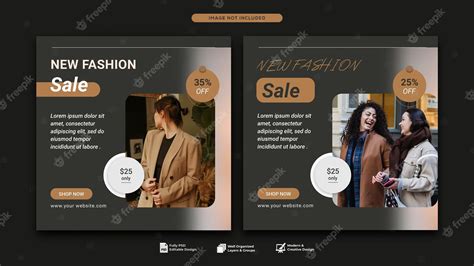 Premium Psd Fashion Instagram Post Template Set