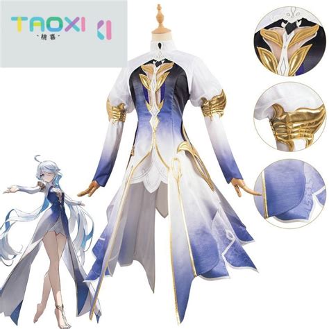 【限時免運】角色扮演服原神cos服水神芙卡洛斯神装cos服魔神芙宁娜cosplay游戏动漫服装 蝦皮購物