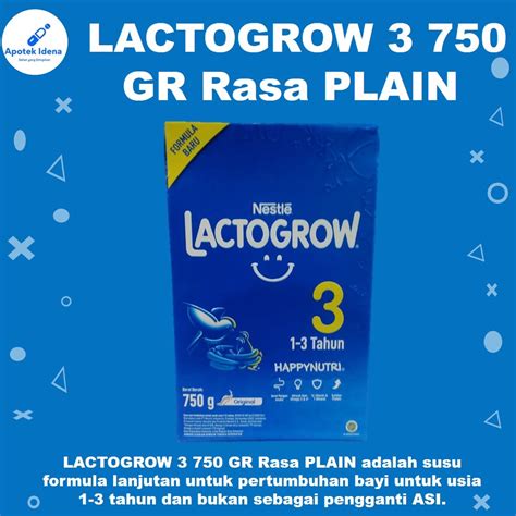 Jual Nestle LACTOGROW 3 HAPPYNUTRI 750 GR Rasa PLAIN Susu Formula Untuk