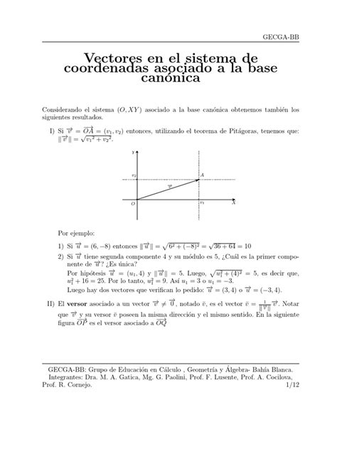 04 Vectores R2 Parteii Pdf Pdf Vector Euclidiano Escalar Matemáticas