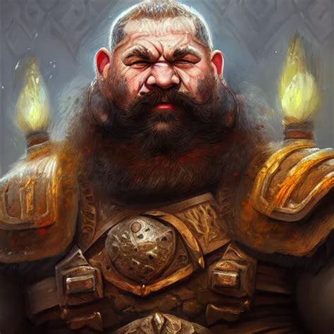 Portrait Painting Of A Dwarven Berserker Sharp Focus Stable