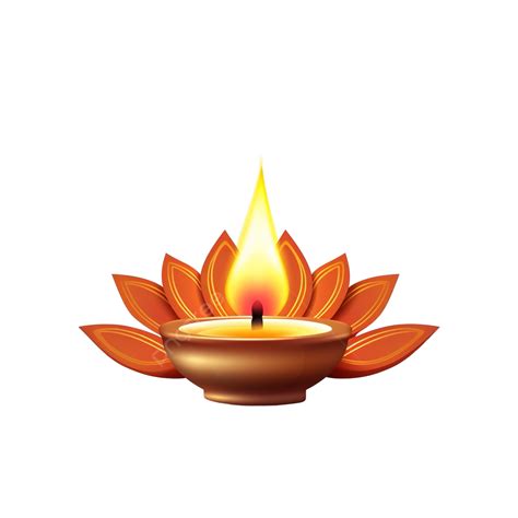 Happy Diwali Invitation Greeting Card With Vector Diwali Diya Diya