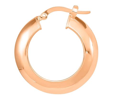 Italian Gold 1 Polished Hoop Earrings 14k