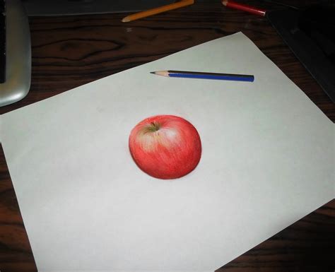 Realistic Apple Drawing at PaintingValley.com | Explore collection of Realistic Apple Drawing