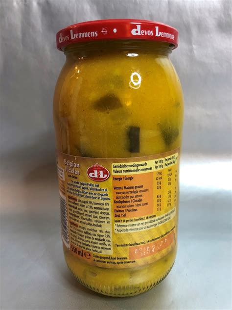 D L Belgian Pickles 550ml Real Belgian