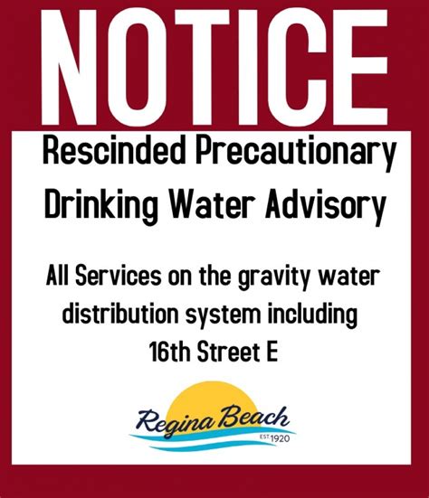 Rescinded Precaution Drinking Water Advisory