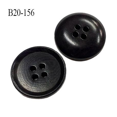 bouton 20 mm pvc très haut de gamme couleur anthracite avec reflet