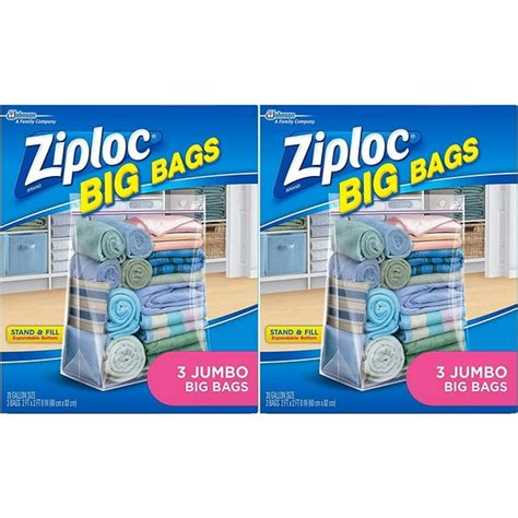 Ziploc Storage Bags Double Zipper Seal And Expandable Bottom Jumbo 3