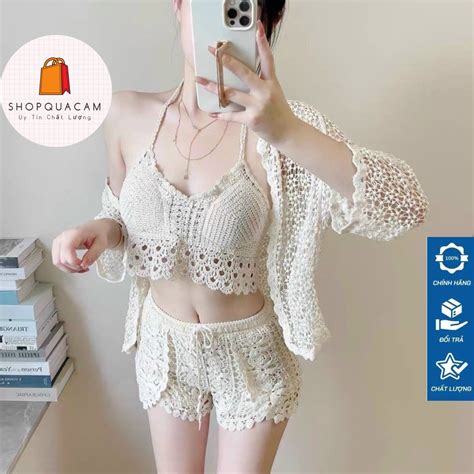 Set Bikini Len M C I Bi N H Ng Qc Lo I I Bi N B I K N O Shopee Vi T Nam