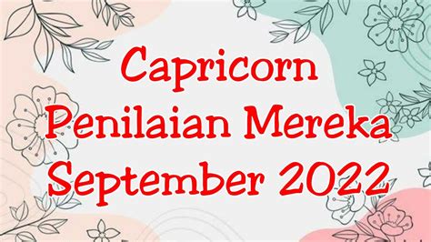 Capricorn Penilaian Mereka Sep Kmu Dinilai Berduit Pendiam